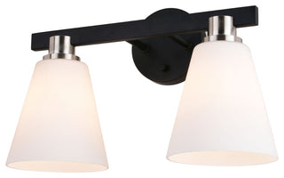 Vaxcel Lighting W0405 Vermont 2 Light 16"W Vanity Light - Matte Black / Satin