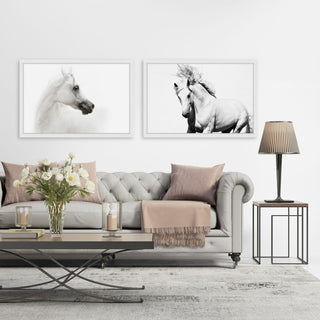 White Beauties Diptych, 36x12