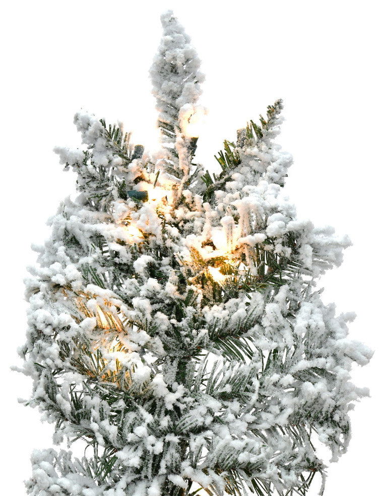 Vickerman A895081Led 9' Flocked Utica Christmas Tree, Warm White Lights