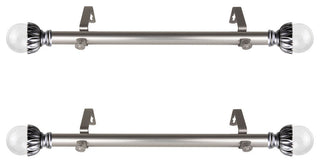 Nilo Side Curtain Rods 12-20", Satin Nickel