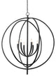 6-Light Pendant, Black Iron