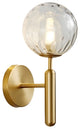 Modern Glass Wall Lamp in the Ball Shape, Living Room, Bedroom, Gold, Transparent, Warm Light