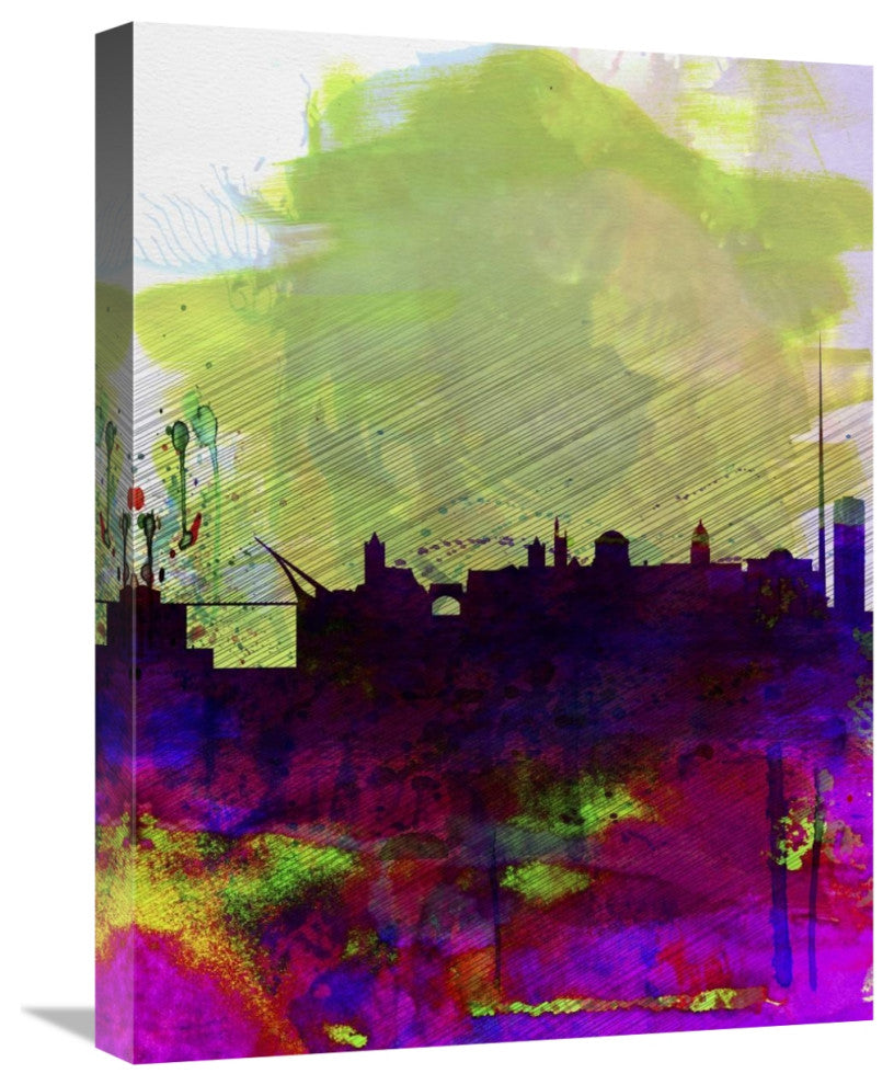 "Dublin Watercolor Skyline" Fine Art Print