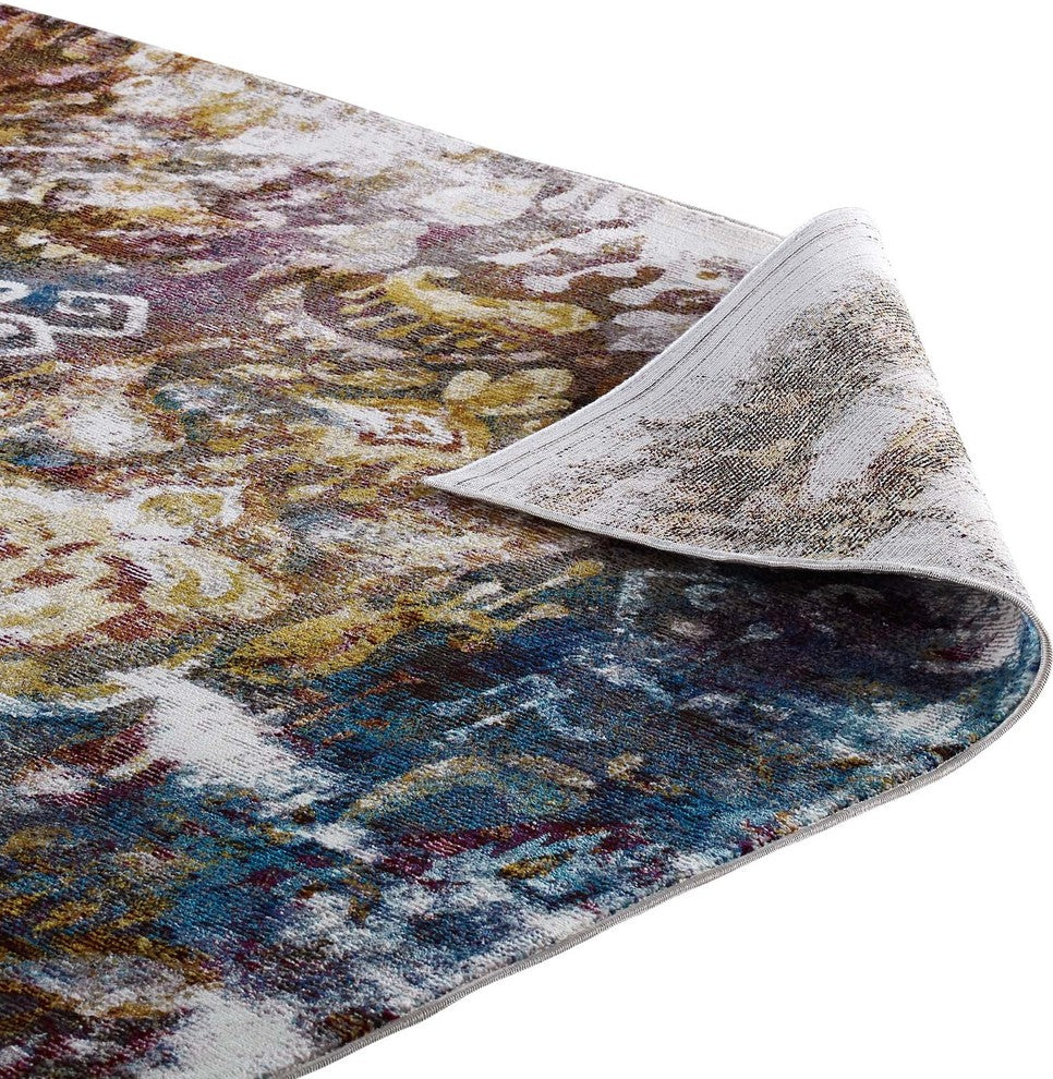 Success Jayla Transitional Distressed Vintage Floral Moroccan Trellis 5x8 Rug