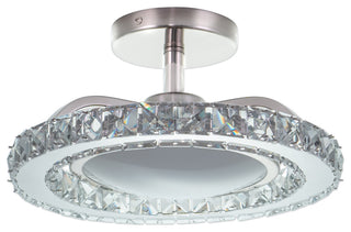 Clara 12.25" Semi-Flush Mount Brushed Nickel
