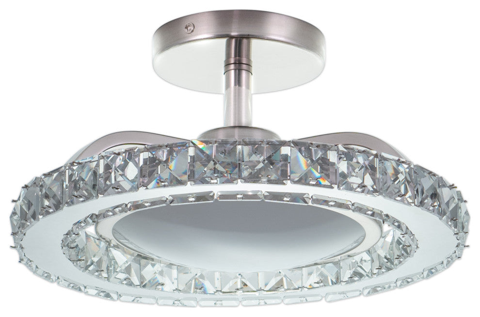 Clara 12.25" Semi-Flush Mount Brushed Nickel