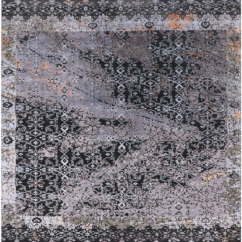 Ahgly Company Indoor Square Mid-Century Modern Area Rugs, 8' Square