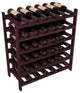 36-Bottle Stackable Wine Rack, Premium Redwood, Burgundy Stain