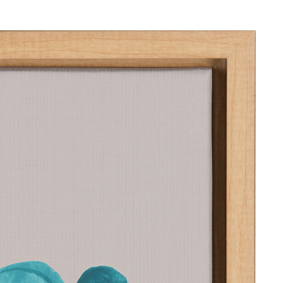 Sylvie Minimal Vase Gray Framed Canvas by Lauradidthis, Natural 18x24