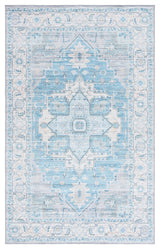 Safavieh Arizona Machine-Washable Collection ARZ913 Rug, Grey/Turquoise, 3'x5'