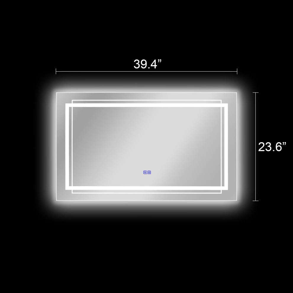 CHLOE Lighting LUMINOSITY Rectangular TouchScreen LED Mirror