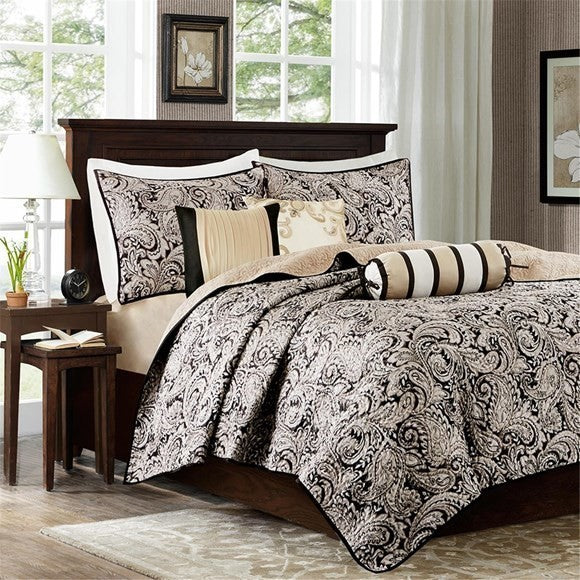 Madison Park Jacquard 6-Piece Coverlet Set, Full/Queen