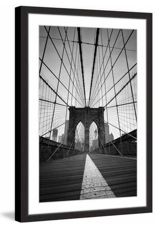 "Brooklyn Bridge II" Framed Painting Print, 12"x18"