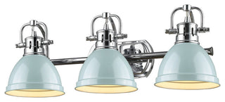 Duncan 3-Light Vanity, Chrome, Seafoam