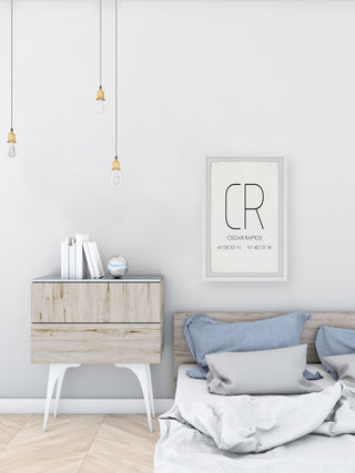 "CR Cedar Rapids" Framed Painting Print, 24x36