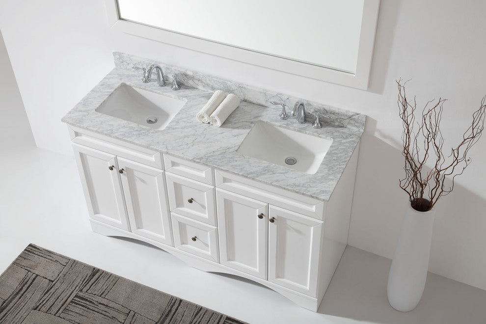 Talisa 60" Double Bathroom Vanity Set, White