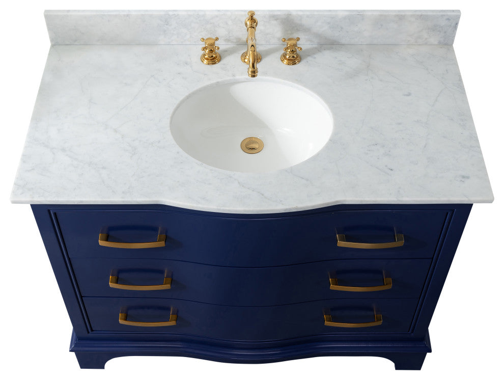 Monroe 42" Bathroom Vanity, Navy Blue