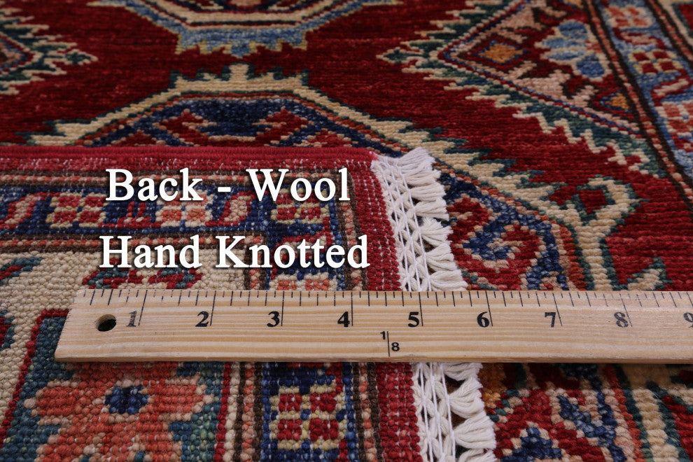 2' 6" X 7' 1" Super Kazak Hand Knotted Wool Runner Rug - Q12965