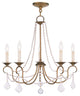 Pennington Chandelier, Antique Gold Leaf