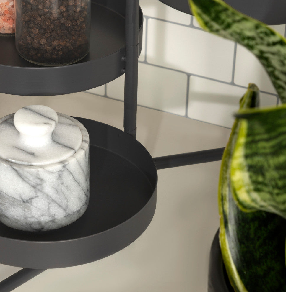 Finn Tiered Tabletop Planter, Gray 7.25x7.25x10