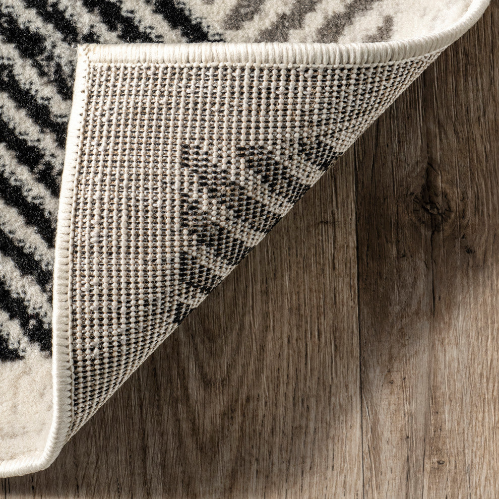 Nuloom Charline Modern Mountain Area Rug, Grey 6'7"x9'