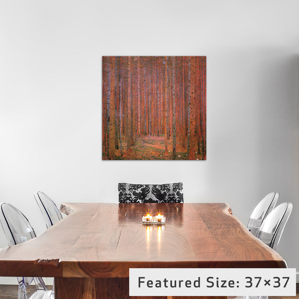 "Fir Forest I" Wrapped Canvas Art Print, 37x37x1.5