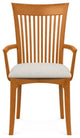 Copeland Sarah Upholstered Armchair, Natural Cherry, Oyster Microsuede