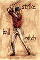 Marmont Hill, "Slugger" by Reesa Qualia Painting Print on Wrapped Canvas, 40x60