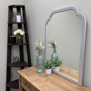 Pescara Framed Vanity Mirror, Clover Cathedral, 24.4"x32.4", Silver Spray
