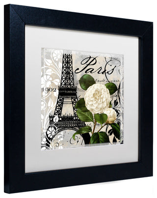Color Bakery 'Paris Blanc I' Art, Black Frame, White Matte, 11"x11"