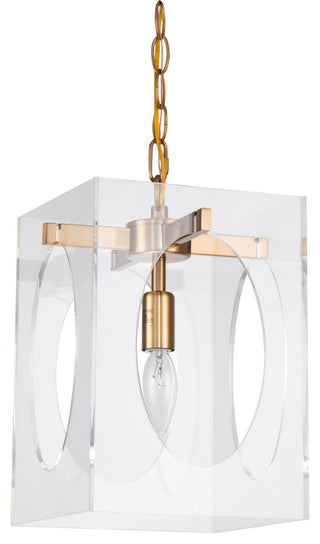 Single Pendant Lighting, Antique Brass