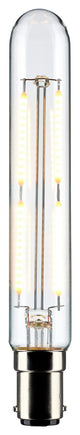 4W T6.5 LED, Clear, Bayonet Double Contact Base, 3000K, 400 Lumens, 120V