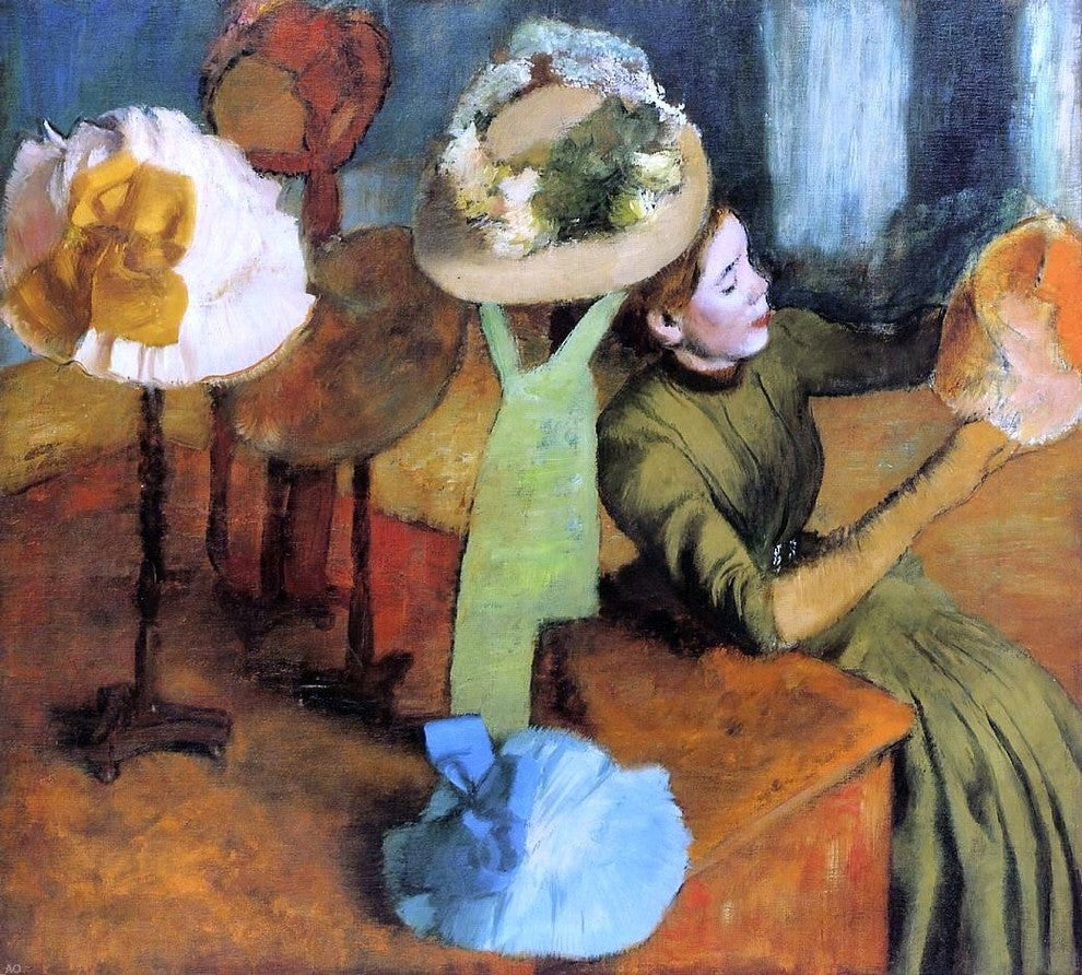 Edgar Degas A Millinery Shop, 20"x25" Wall Decal