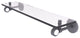 Clearview 22" Glass Shelf with Groovy Accents, Matte Gray