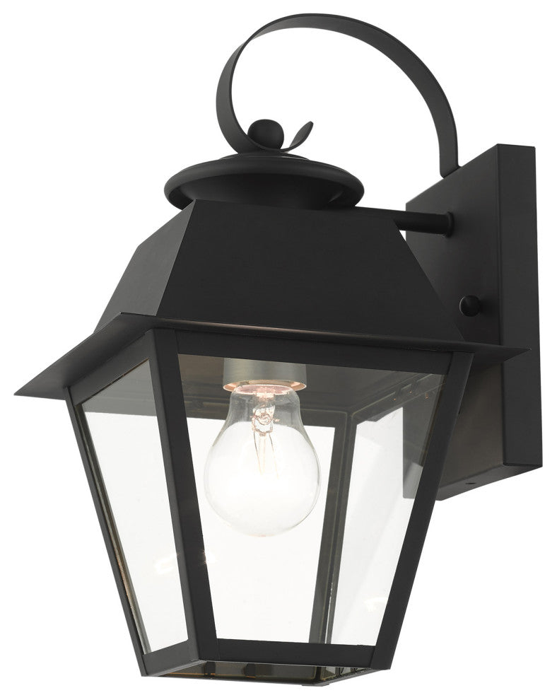 Black Classic, Colonial, Historical, Timeless Outdoor Wall Lantern
