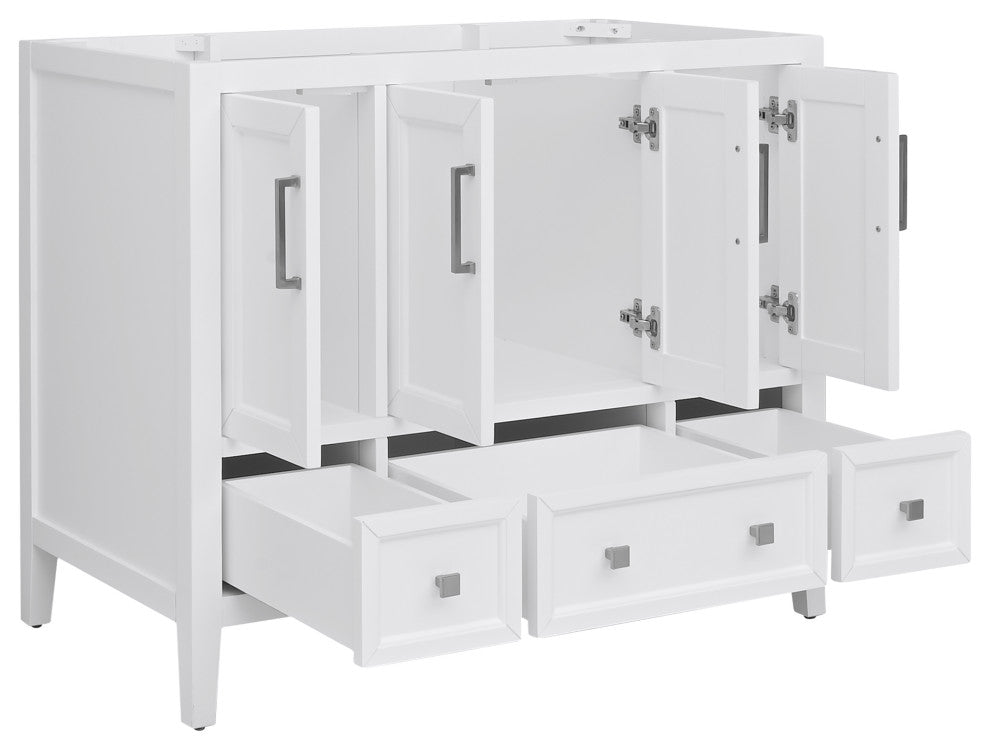 Avanity Everette 42" Vanity Combo in White and Carrara White Marble Top