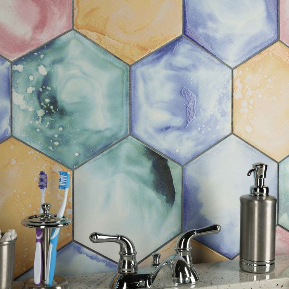 Raktion Hex Porcelain Floor and Wall Tile