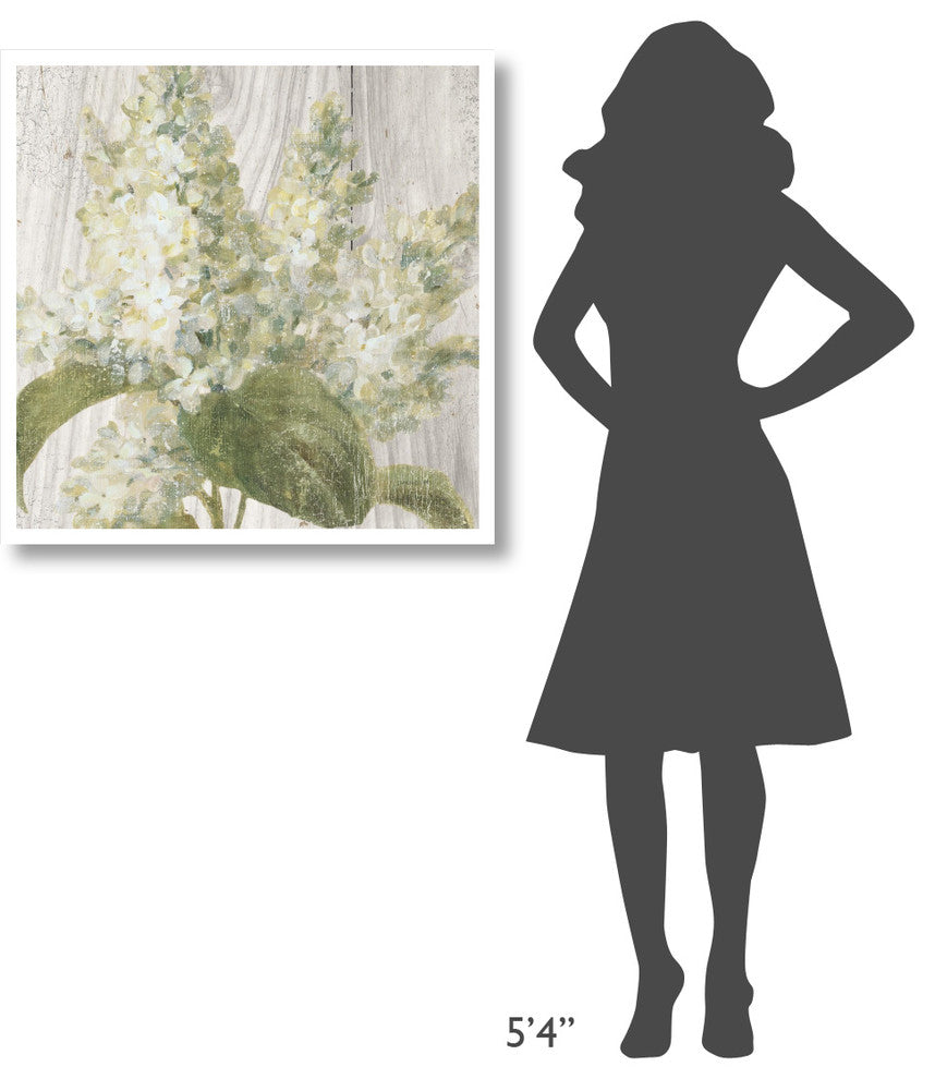"Scented Cottage Florals II Crop" Digital Paper Print by Danhui Nai, 32"x32"