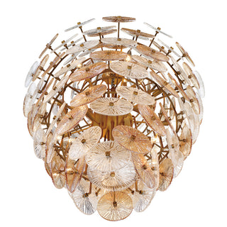 Sue-Anne 27-Light Chandelier, Plated Brass