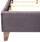 Chester Upholstered Velvet Bed, Gray, Queen