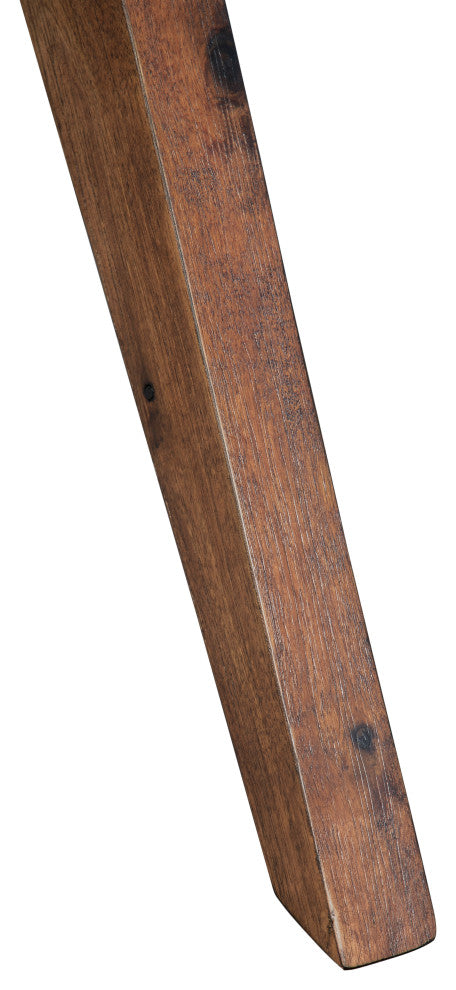 Mid-Century Modern Glass Coffee Table, Walnut Stain