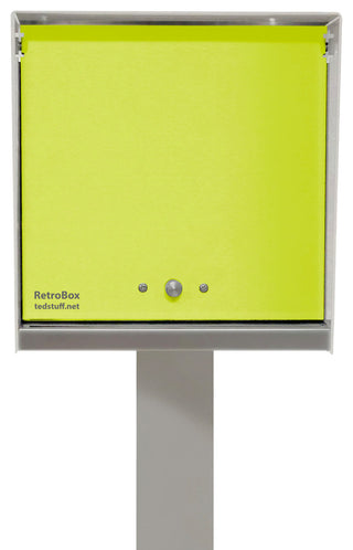 The RetroBox with Locking doors. Modern Pole Mounted Mailbox, Pole not included.