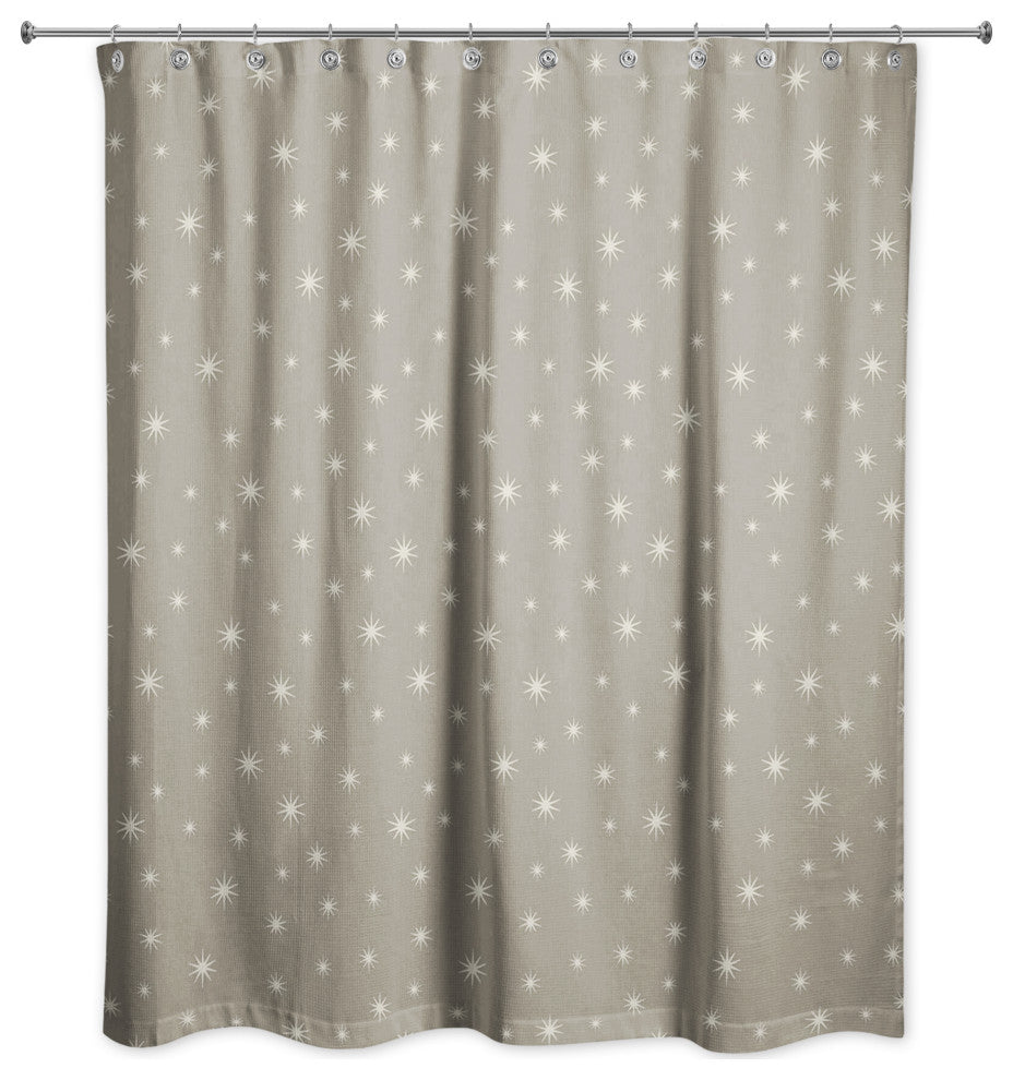 Gray Twinkle 71x74 Shower Curtain