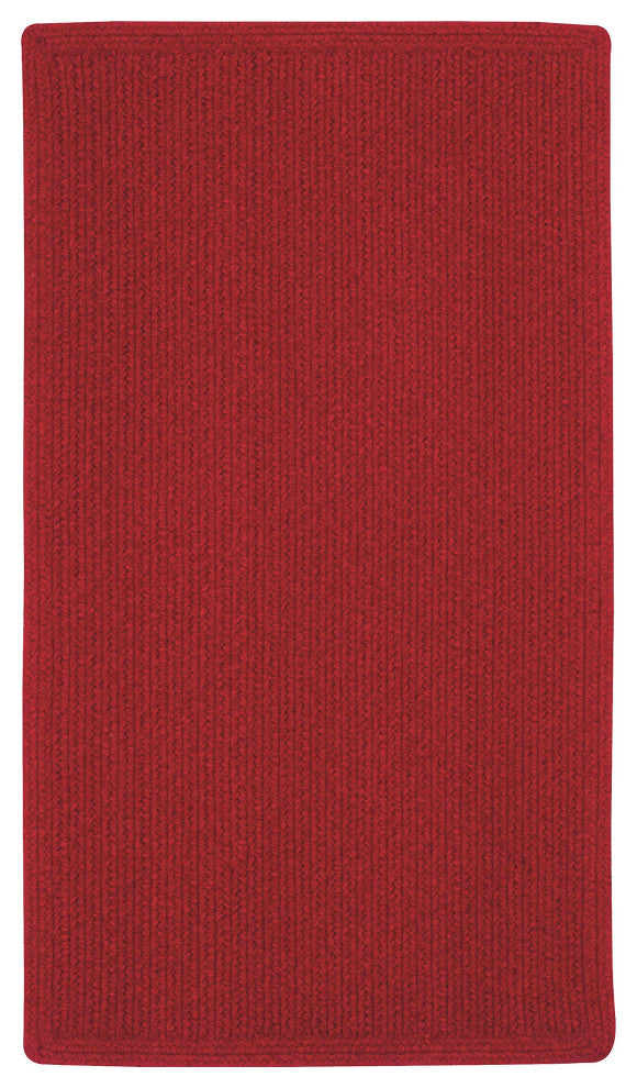 Capel Manteo Dark Red 0050_530 Braided Rugs - 7' X 9' Vertical Stripe Rectangle