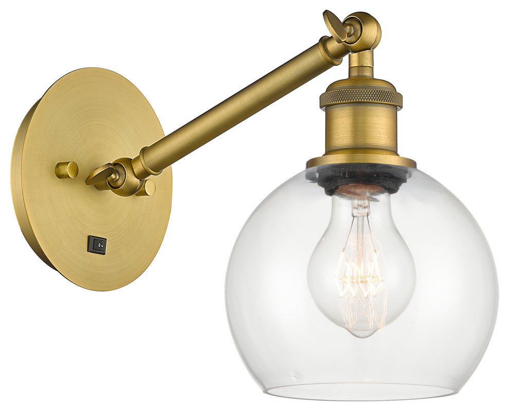 Innovations 317-1W-BB-G122-6-LED 1-Light Sconce, Brushed Brass