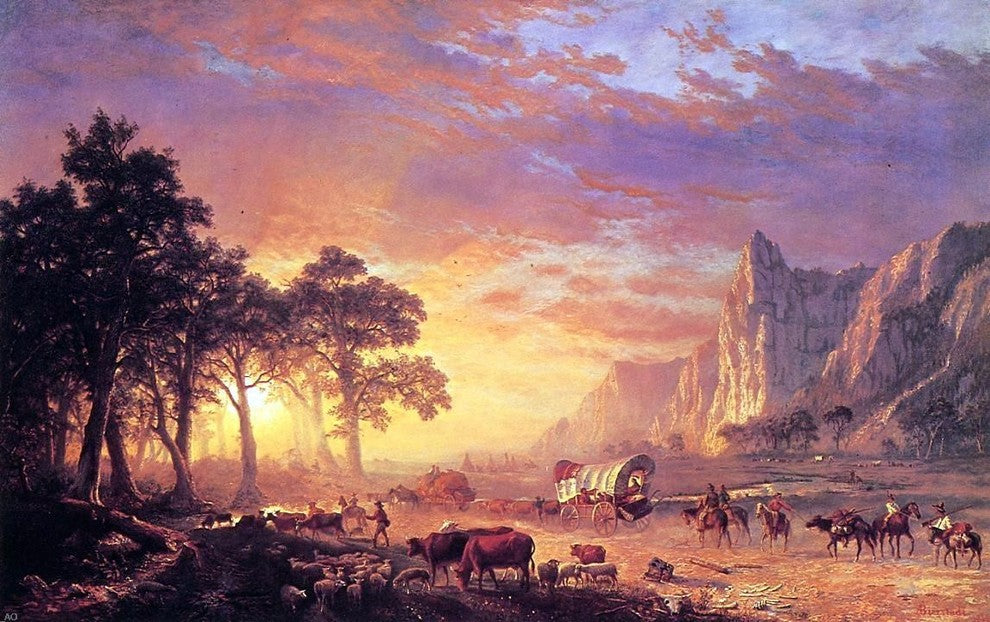 Albert Bierstadt The Oregon Trail, 18"x27" Wall Decal Print
