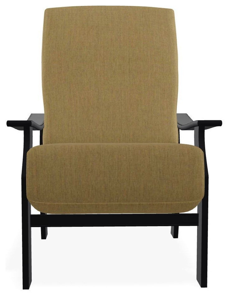 St. Catherine Deep Seat Outdoor Armchair, Stucco/Black