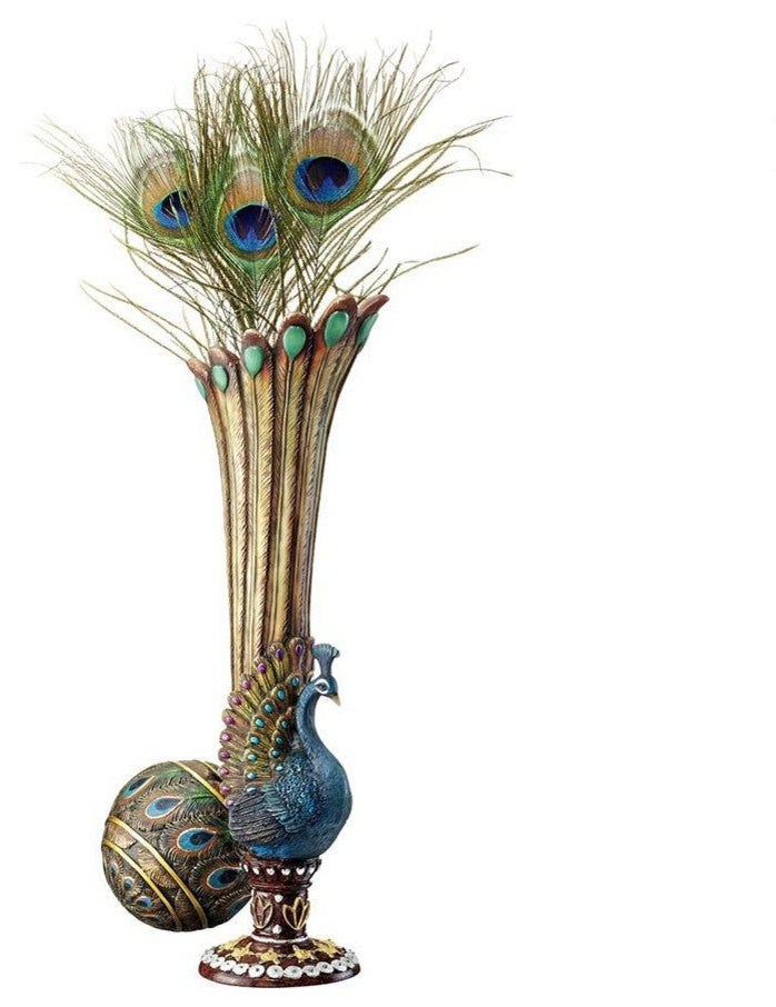 Classic Peacock Bud Vase