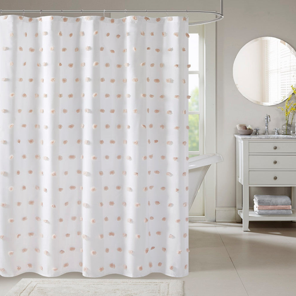 Madison Park Sophie Shower Curtain, Blush
