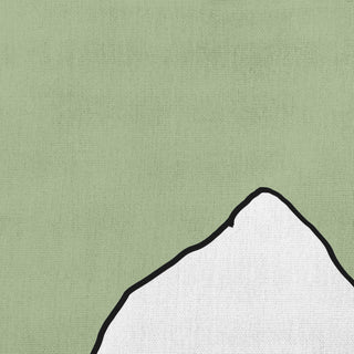 Petal Lines Decorative Throw Pillow, Green, 16x16"